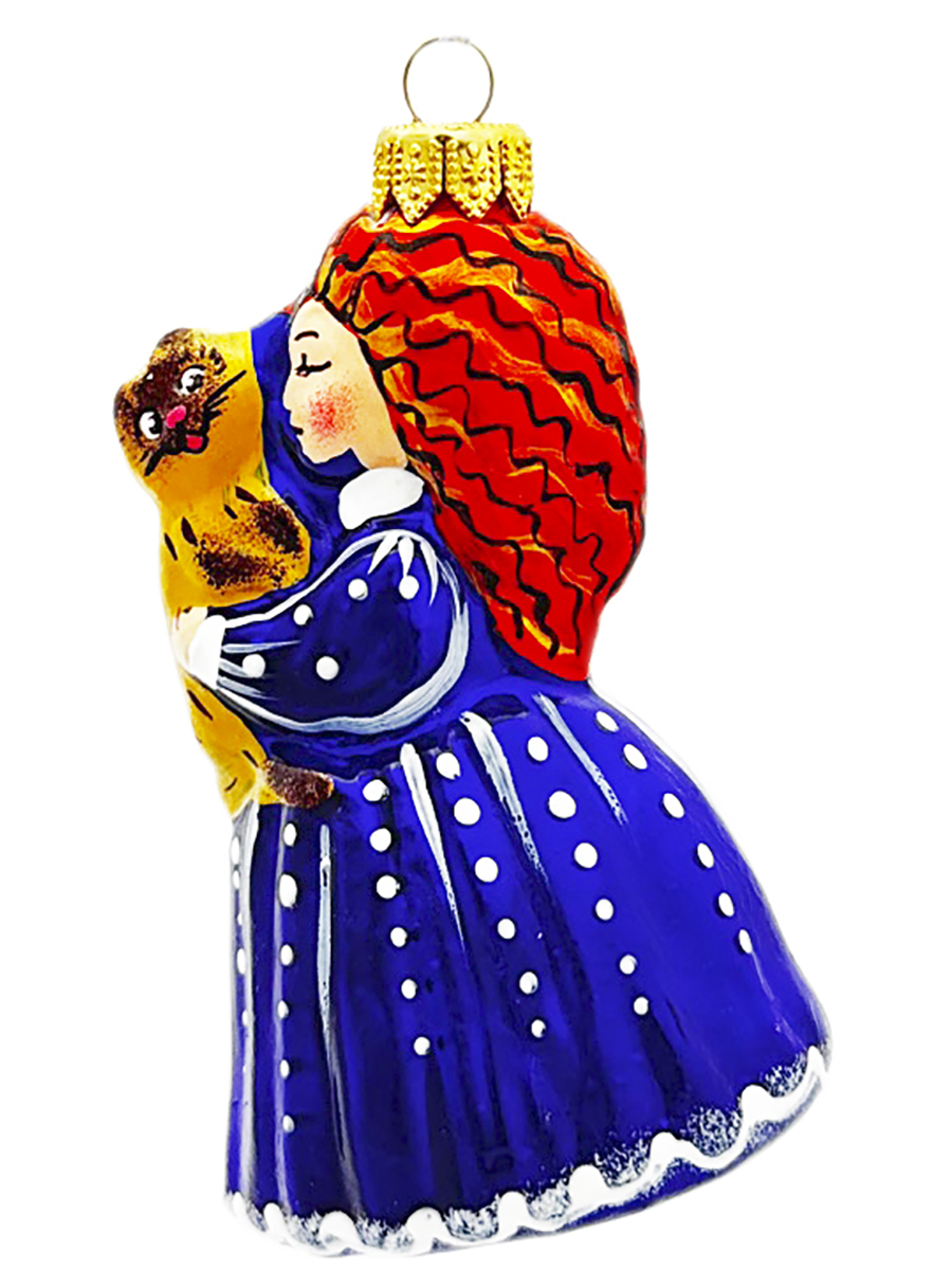 Елочное украшение Девочка с котом 161523303